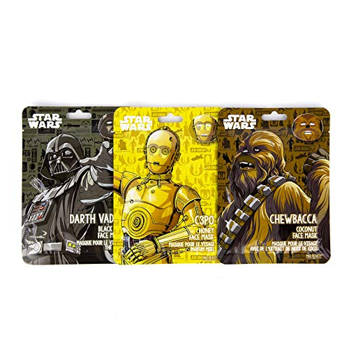 Mad Beauty, Pack 3 Mascarillas Faciales con Licencia Oficial Star Wars