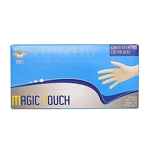 Magic Touch - Guantes de látex con polvo, paquete de 100 unidades