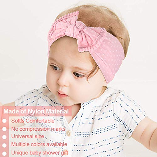 Makone Vendas del bebé, súper elásticas Suaves Nudo de bebé Turbante, Multicolor Hairband de los bebés recién Nacidos, Toddle Pelo de los niños de los Aros (DT050)