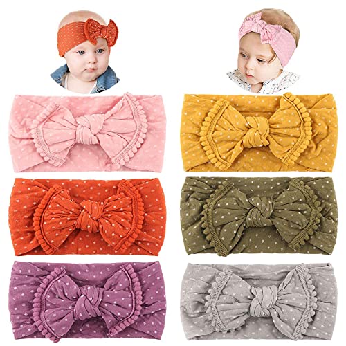 Makone Vendas del bebé, súper elásticas Suaves Nudo de bebé Turbante, Multicolor Hairband de los bebés recién Nacidos, Toddle Pelo de los niños de los Aros (DT050)