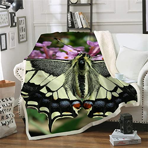 Manta de Lana Manta de Cola de Golondrina para sofá Manta de Felpa de Felpa súper Suave sofá Cama para Adultos y niños (180x220cm) Manta de impresión 3D