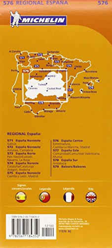 Mapa Regional Extremadura, Castilla la Mancha, Madrid (Carte regionali)