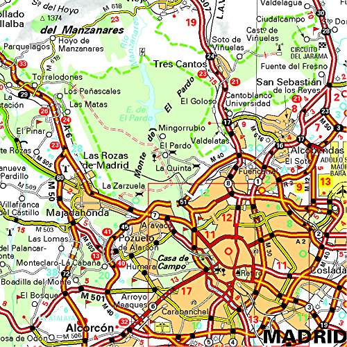 Mapa Regional Extremadura, Castilla la Mancha, Madrid (Carte regionali)