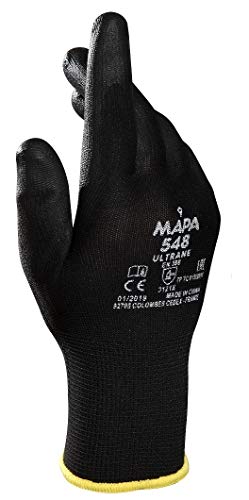 MAPAÑO® Profesional Ultrane 40510-548-0 Talla 11 Guantes - Negro (Paquete de 2)