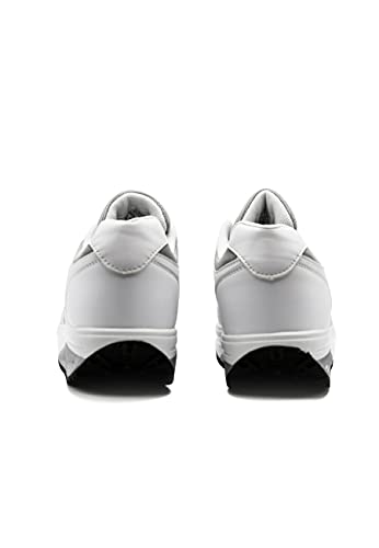 Mapleaf Hombre Mujer Adelgazar Balancin Zapatillas para Ortopedicas Plataforma Tenis Baloncesto Trabajo Running Atletico Deportivas Fitness Respirable Ligero Gimnasio Casual Gris Blanco Talla 40