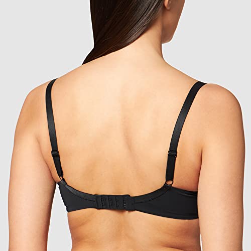 Marca Amazon - Iris & Lilly Sujetador Copa Alta Mujer, Negro (Black), 85F, Label: 32E