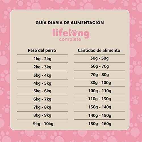 Marca Amazon - Lifelong Complete- Alimento seco completo para perros (razas pequeñas) con salmón y arroz, 1 x 3 kg