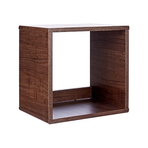 Marca Amazon - Movian Cubo de almacenamiento modular de madera MDF, Marrone, Abierto