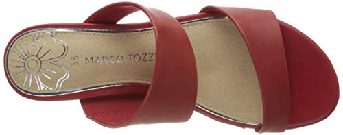 MARCO TOZZI 2-2-27112-24, Zuecos Mujer, Rojo Chili 533, 37 EU