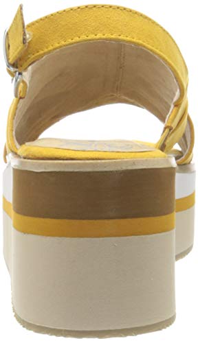 Marco Tozzi 2-2-28715-24, Sandalia con Pulsera Mujer, Amarillo (Saffron 627), 38 EU