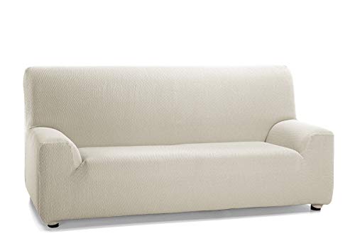 Martina Home Tunez Funda Elástica para Sofá, Tela, Beige (Marfil), 3 Plazas (180-240 cm)