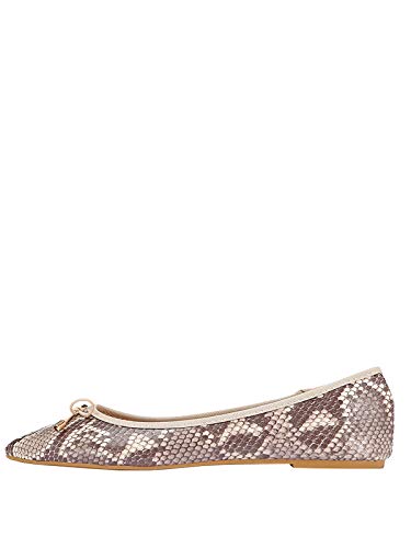 Marypaz, Bailarina básica con Estampado Animal Print Serpiente para Mujer Beige 36 EU