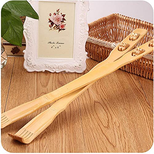 Massager de madera, 2 pcs Therapeutic Bamboo Back Scratchers, para el punto de activaci¨®n Fibromialgia Alivio del dolor de la fibromialgia y la terapia de ca?a de gancho de auto masaje