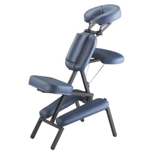 Master Massage Silla de Masaje Fisioterapia Profesional, Silla de Masaje con Estuche , Ligera , Portátil y Plegable - Azul Imperial