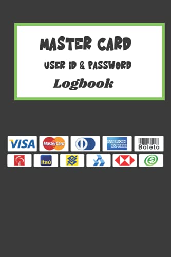 Mastercard password logbook !!: Mastercard User id & Password Logbook !! Password Book Log Book, 6" x 9,100 Pages