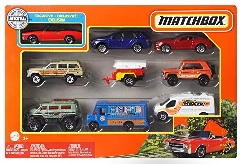 Matchbox Pack de 9 Coches Juguetes, Modelos Surtidos (Mattel X7111)