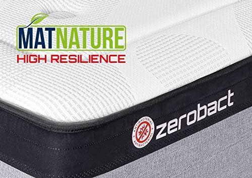 Matnature | Colchón Antibacterial Modelo Zerobact | Altura 30 cm | Colchón Viscoelástico | Colchón High Resilience | Gran Confort | Todas Las Medidas