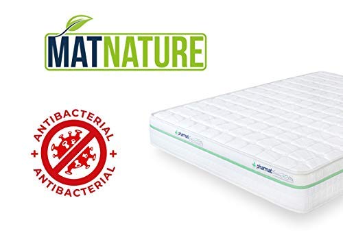 Matnature Colchón Modelo Pharmat | Colchón 25 cm Altura | Colchón Extra Adaptabilidad y Firmeza | Colchón Antibacterial | Colchón Viscoelástico | Todas Las Medidas (90 x 190 cm)