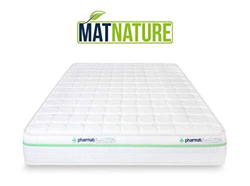 Matnature Colchón Modelo Pharmat | Colchón 25 cm Altura | Colchón Extra Adaptabilidad y Firmeza | Colchón Antibacterial | Colchón Viscoelástico | Todas Las Medidas (90 x 190 cm)