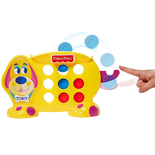 Mattel Games Fisher-Price Juego de mesa Tic Tac Tony, juego 3 en raya para niños +3 años (GWN53)