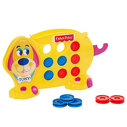 Mattel Games Fisher-Price Juego de mesa Tic Tac Tony, juego 3 en raya para niños +3 años (GWN53)