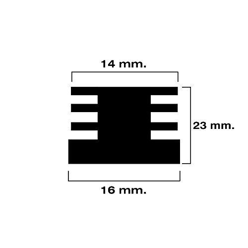 MAURER 5330702 Contera Cuadrada Interior Negra 16x16 mm. Blister 4 Piezas