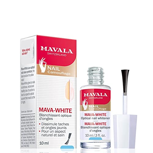 MAVALA Mava-white Blanqueador Óptico De Uñas | Tratamiento Para Uñas Manchadas O Amarillentas, Incoloro, 10 Mililitro