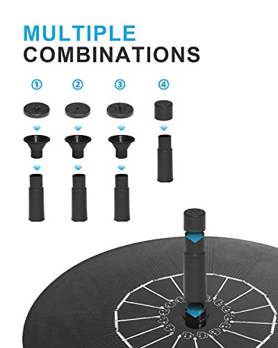 Maxesla Fuente Solar Jardin, 1.4W Bomba de Agua Solar de Jardín Solar Flotante con 4 boquillas, Bomba Solar para Estanque para Pequeño Estanque Baño de Aves Fish Tank Decoración del Jardín