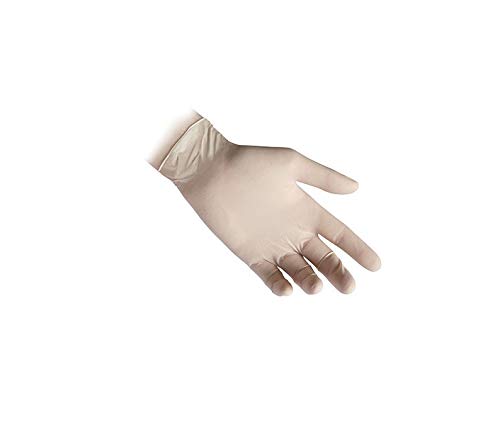 Maxter - Guantes desechables de látex puro, sin polvo, tamaño pequeño, 100 unidades