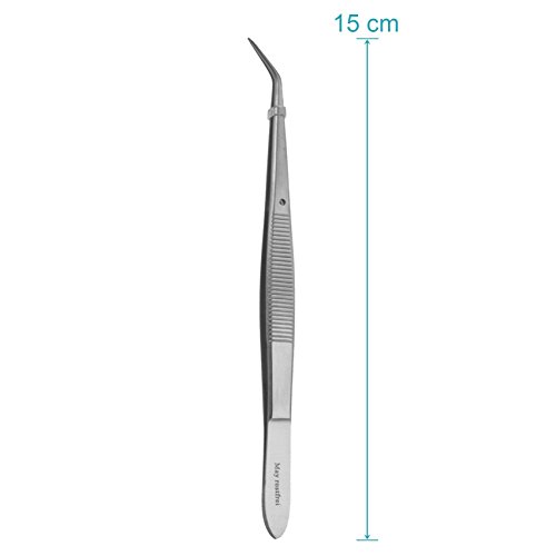 May – Juego de 3 Pinzas de Cocina Aprox. 16 cm de Largo – Pinzas de Cocina y Pinzas de Servir de Acero Inoxidable.