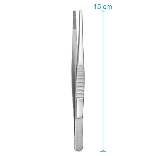 May – Juego de 3 Pinzas de Cocina Aprox. 16 cm de Largo – Pinzas de Cocina y Pinzas de Servir de Acero Inoxidable.