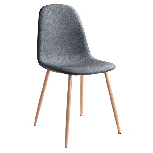 Mc Haus ELVA - Pack de 2 Sillas para Salón, Comedor o Dormitorio, Gris Marengo