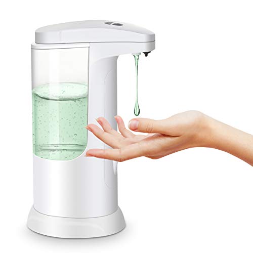 MECO ELEVERDE Dispensador Jabón Líquido Automático,Dispensador Gel Hidroalcohólico Dosificador 370ML, 3 Engranajes Dispensador Impermeable sin Contacto Desinfectante Manos para Cocina Baño