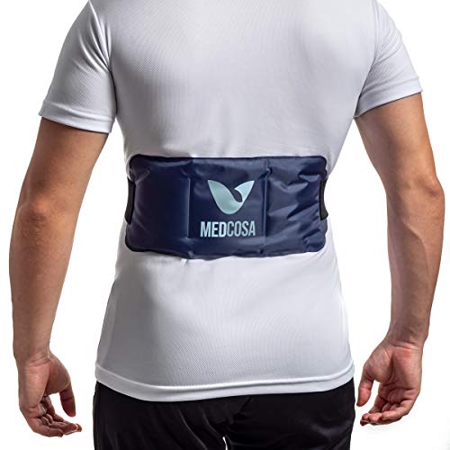 Medcosa Bolsa de gel frío para lesiones | Hielo flexible para deporte | Dolor en rodilla, hombro, espalda, cuello o cualquier lesión deportiva |Pack de hielo reutilizable para terapia frío o calor