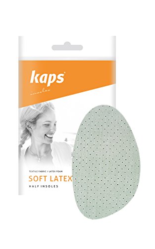 Medias Plantillas de Látex Suave de Kaps - Algodón Cómodo y Látex - Absorben la Humedad y Previenen el Olor - Más Firmes Que el Gel - Previenen Roces y Ampollas en los Talones (37-38 EURMulticolor)