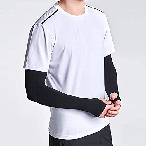 Meet-shop Mangas de Brazo Deportes Unisexo,Mangas de Protección Solar 4 pares Mangas de Seda de Hielo Cubre Brazos Protección Sol UV para Ciclismo, Deportes al Aire Libre