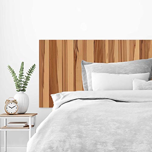 MEGADECOR Cabecero Cama PVC Decorativo Económico Textura Madera Cerezo Sapelly Vetas Verticales Varios Tamaños (150 cm x 60 cm)