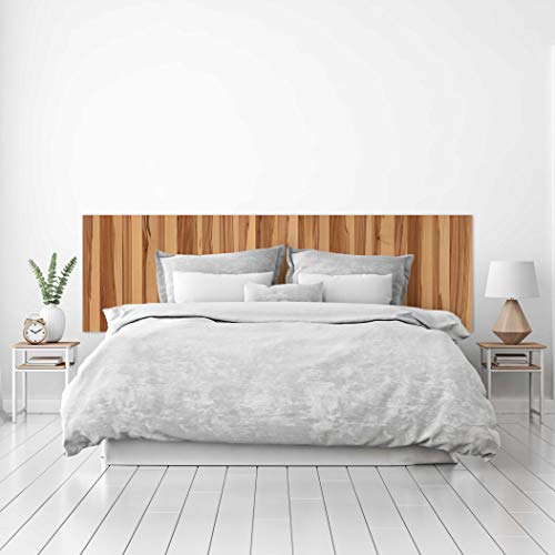 MEGADECOR Cabecero Cama PVC Decorativo Económico Textura Madera Cerezo Sapelly Vetas Verticales Varios Tamaños (150 cm x 60 cm)