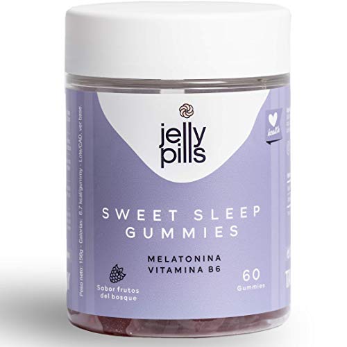 Melatonina 1mg + Vitamina B6 | 60 gominolas | Complemento Alimenticio Natural para Dormir | Reduce el Insomnio y Mejora la Calidad del Sueño