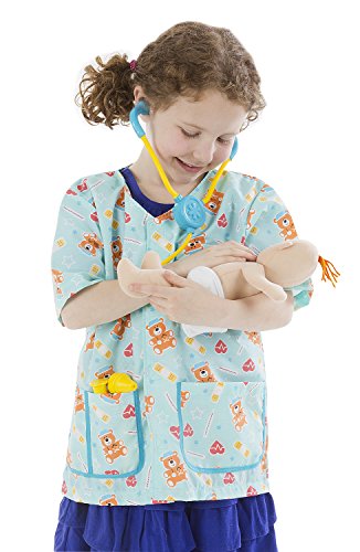 Melissa&Doug- Pediatrician Nurse Disfraz para Niños, Multicolor (Melissa & Doug 18519)