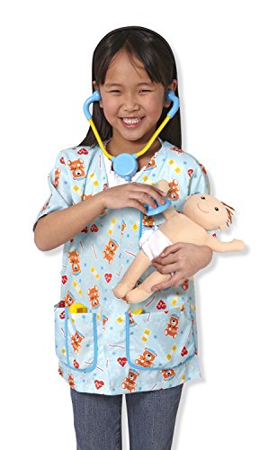 Melissa&Doug- Pediatrician Nurse Disfraz para Niños, Multicolor (Melissa & Doug 18519)