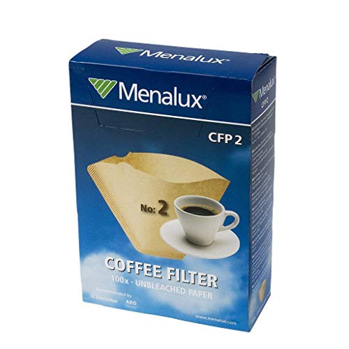 Menalux CFP2 - 100 Filtros de papel 1x2 para cafetera de goteo