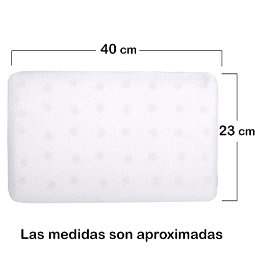 MERCURY TEXTIL- Almohada de Cuna para Bebes y niños Transpirable Antiahogo, Viscoelástica, Funda Extraible 100% algodón