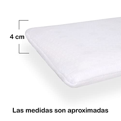 MERCURY TEXTIL- Almohada de Cuna para Bebes y niños Transpirable Antiahogo, Viscoelástica, Funda Extraible 100% algodón