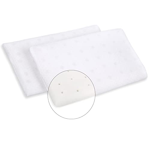 MERCURY TEXTIL- Almohada de Cuna para Bebes y niños Transpirable Antiahogo, Viscoelástica, Funda Extraible 100% algodón