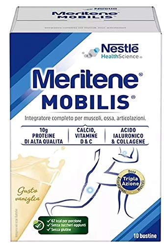 MERITENE MOBILIS - Complemento Alimenticio sabor vainilla, 10 sobres de 20g cada uno.