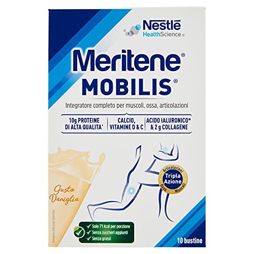 Meritene Mobilis Integratore per Ossa e Articolazioni Gusto Vaniglia, 10 Bustine