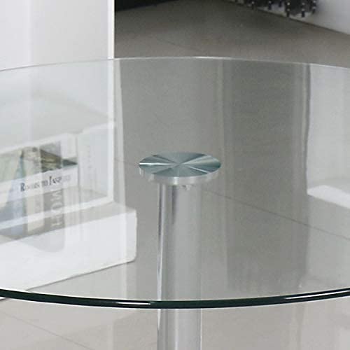 MerkaHome - Mesa Comedor Cristal Redonda 90 CM Romeo