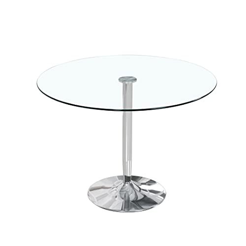 MerkaHome - Mesa Comedor Cristal Redonda 90 CM Romeo