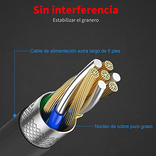 MEROM Fuente de Alimentación 6V 2A Cargador para Mecedora, Maquina eliptica, Medidor de presión Arterial Omron, Monitor de bebé, Adaptador con 8 Puntas